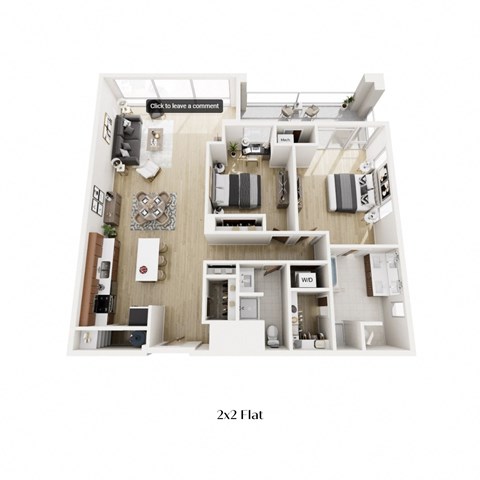 a floor plan of a 2100 sq ft apartment